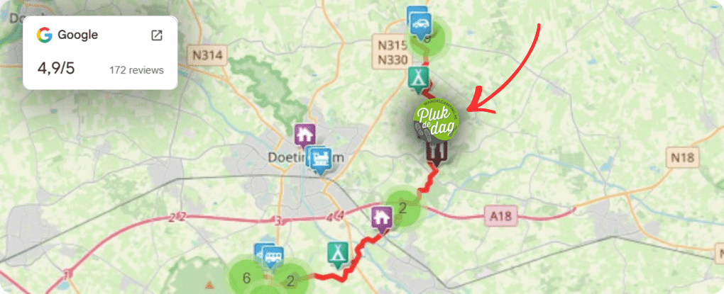 locatie camping pieterpad